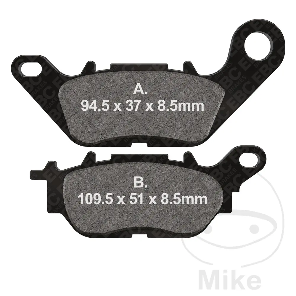 EBC brzdové destičky Standard EBC MBK OCITO 125 OCITO ABS 15-18, YAMAHA GPD 125 A NMAX ABS 15-20, GPD 150 A NMAX 150 ABS 18-20, MWS 125 C TRICITY CBS