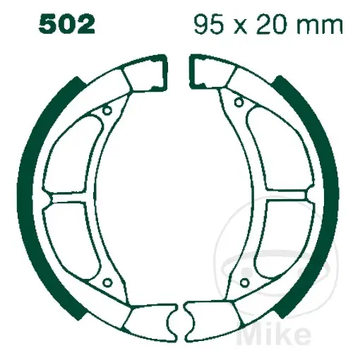 EBC brzdové čelisti s pružinou EBC SUZUKI RM 80 X  17 PALCŮ 83-85, RM 80 X 82-89, YAMAHA PW 80 91-12, TT-R 90 E 03-08, TT-R 90 00-07, TT-R 110 E