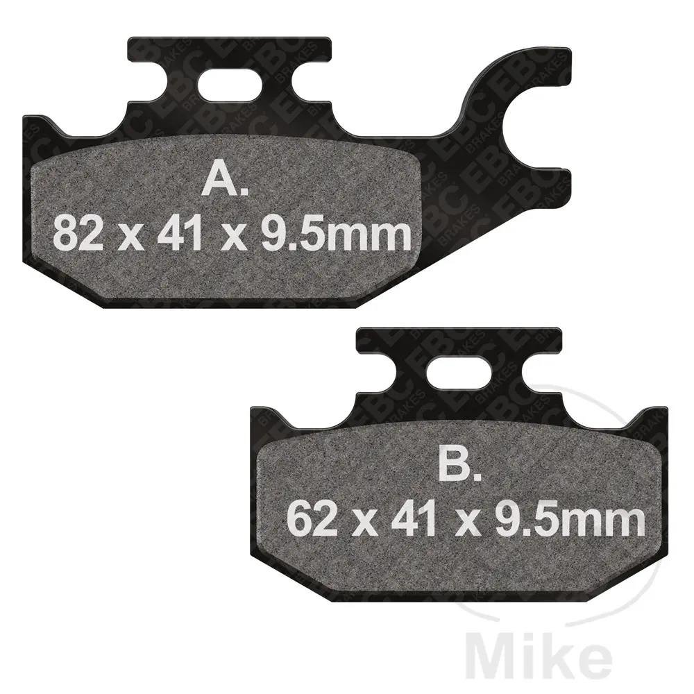 EBC brzdové destičky Standard EBC BOMBARDIER DS 650  2WD 00-05, DS 650 BAJAX 2WD 01-06, OUTLANDER 330  2WD 04-05, OUTLANDER 330  4WD 04-05, OUTLANDER