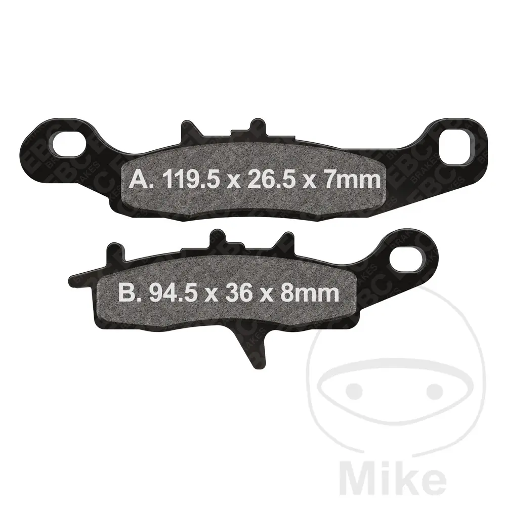 EBC brzdové destičky Sinter R EBC KAWASAKI KFX 450 R KSF 08-14, KFX 700 KSV KSV 04-11, KVF 650 BRUTE FORCE 05-11, SUZUKI LT-V 700 F TWIN PEAKS 04-05