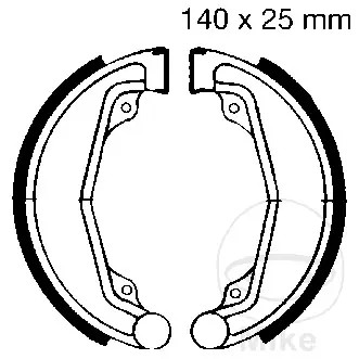 EBC brzdové čelisti s pružinou EBC HONDA CL 250 S SCRAMBLER 82-83, CM 125 T 78-81, CM 125 C CUSTOM 82-83, CM 185 T 78-80, CM 200 T 80-84, CM 250 C