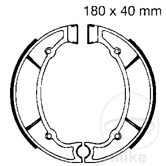 EBC brzdové čelisti s pružinou EBC YAMAHA XJ 550 81-84, XV 500 SE SPECIAL 83-84, XV 750 VIRAGO LITÁ KOLA 92-94, XV 750 SE SPECIAL 81-84, XZ 550 /S