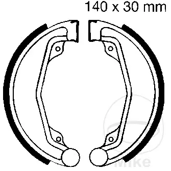 EBC brzdové čelisti s pružinou EBC HONDA CB 200 B  KOTOUČOVÉ BRZDY 74-76, CB 250 RS 80-81, CB 250 RSZ 82-84, CL 250 S SCRAMBLER 82-83, SL 350 K 70-73,