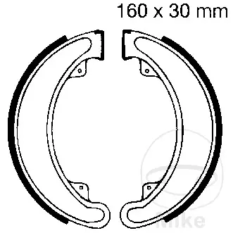 EBC brzdové čelisti s pružinou EBC HONDA CB 250 K 71-73, CB 250 G 74-77, CB 350 F FOUR 73-75, CB 350 K 68-73, CB 360 G 74-77, CB 400 F FOUR 74-77, CJ