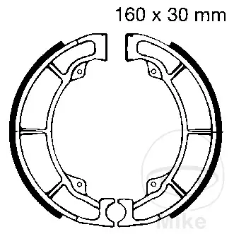 EBC brzdové čelisti s pružinou EBC KAWASAKI EL 250 ELIMINATOR 88-95, EL 252 ELIMINATOR 96-03, ER 500 TWISTER 97-06, GPZ 305 BELT DRIVE BELT DRIVE