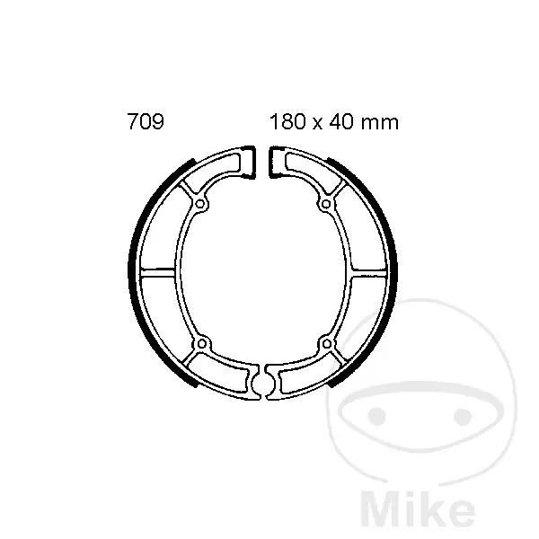EBC brzdové čelisti s pružinou EBC KAWASAKI EN 450 LTD 85-89, EN 500 90-03, GT 550 83-01, VN 750 86-95, VN 800 95-99, VN 800 CLASSIC 96-06, Z 400