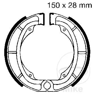 EBC brzdové BACK s Pružina EBC KAWASAKI KDX 400 79-80, KL 250 78-79, KX 250 74-81, KX 420 80-81, SUZUKI DR 400 S 80-81, DR 500 S 81-83, GT 200 X5