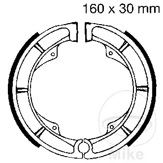 EBC brzdové čelisti s pružinou EBC HYOSUNG GV 250 AQUILA 01-07, GV 250 I AQUILA S& 08-09, GV 250 I AQUILA CLASSIC DELPHI VERSION D 12-17, GV 250 I