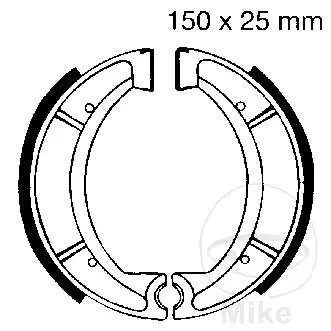 EBC brzdové čelisti s pružinou EBC YAMAHA DT 250 MX 77-82, DT 250 75-76, DT 400 MX 77-79, DT 400 75-76, RD 125 75-79, RD 200 DX 75-77, RD 200 75-80...