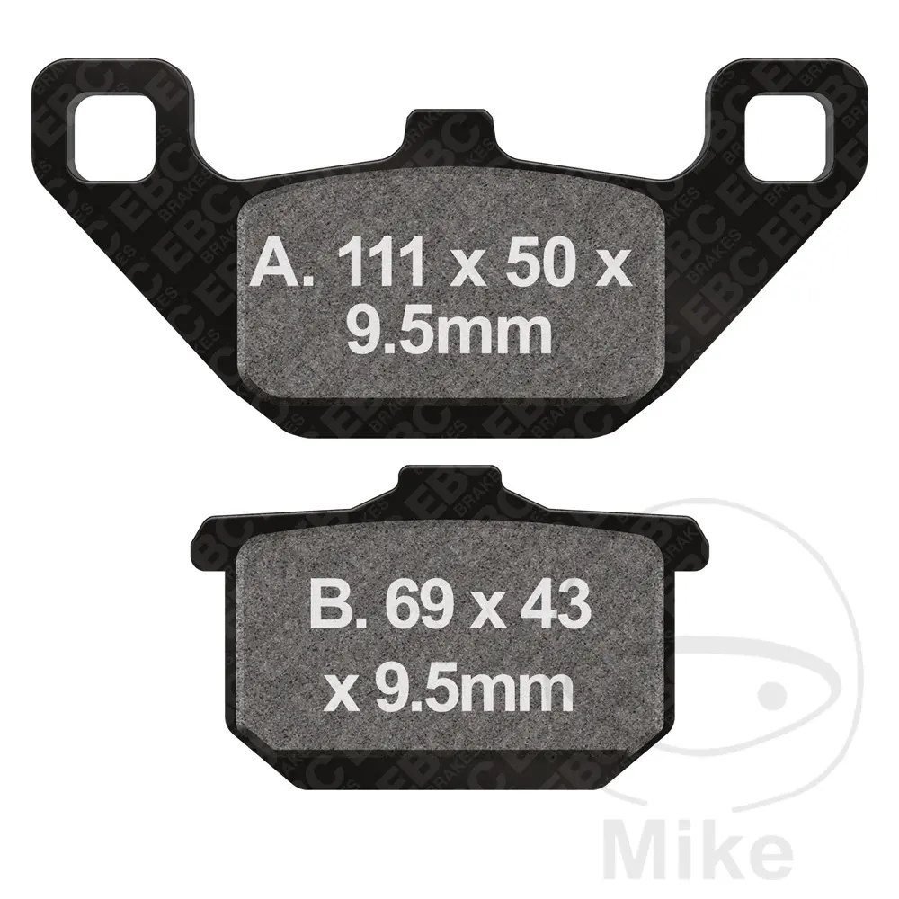 EBC brzdové destičky Sinter HH EBC KAWASAKI EL 250 ELIMINATOR 88-95, EL 252 ELIMINATOR 96-03, EN 450 LTD 85-89, EN 500 90-03, GPZ 400 85, GPZ 550 UNI