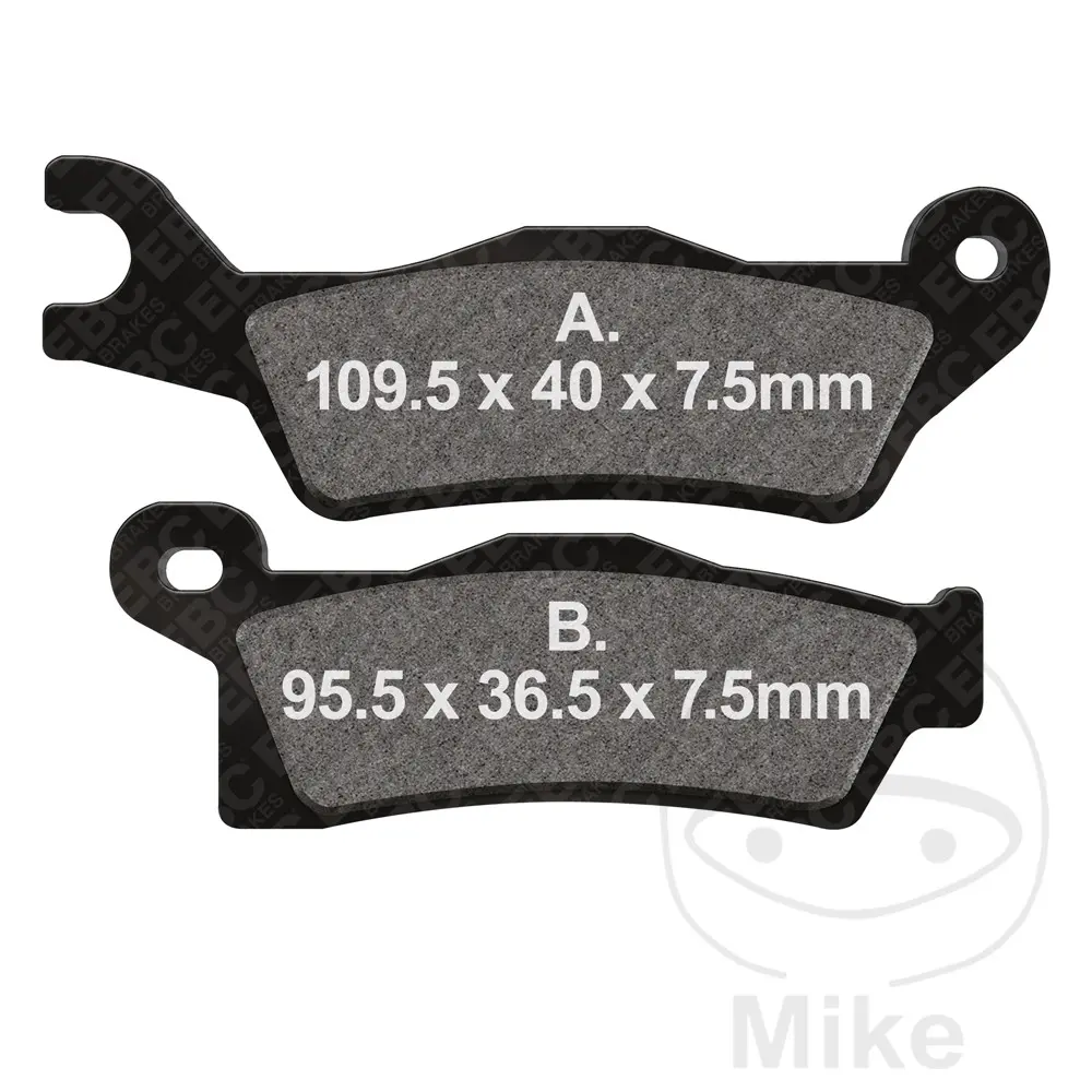 EBC brzdové destičky Standard EBC CAN-AM OUTLANDER 450  6X6 19, OUTLANDER 450  ABS DPS 19, OUTLANDER 450  CE 21-23, OUTLANDER 450 XU  CE DPS 21-23,