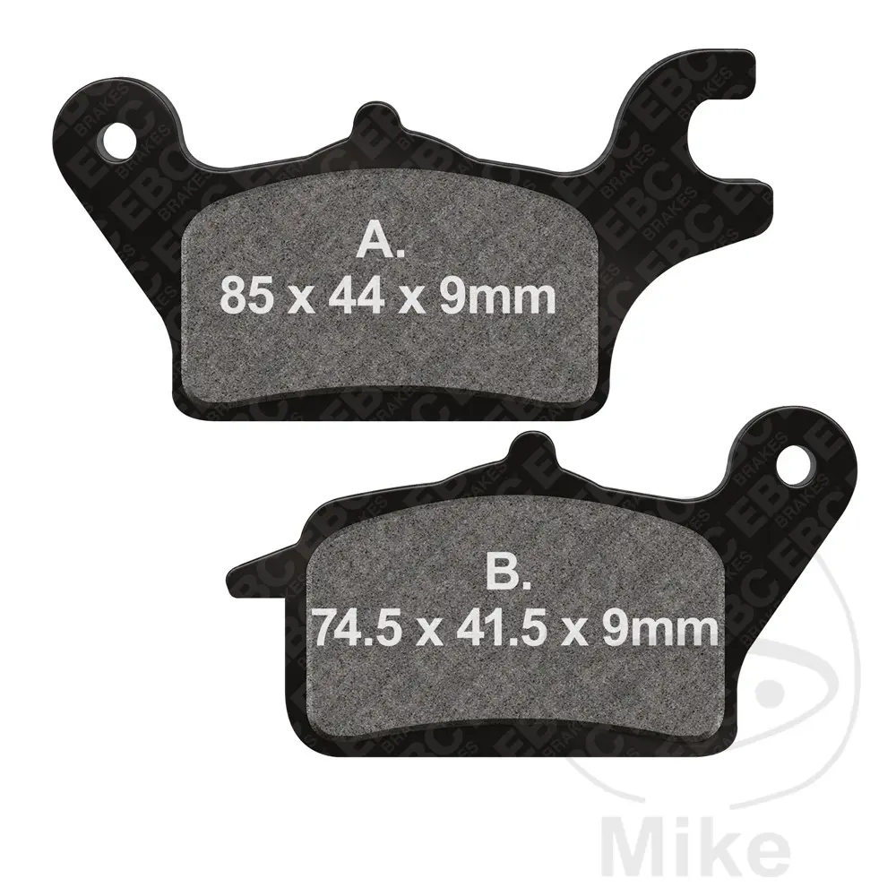 EBC brzdové destičky Standard Scooter EBC YAMAHA MW 125 TRICITY 14-16, MW 125 A TRICITY ABS 15-16, MWD 300 TRICITY ABS 20-24, MWS 125 C TRICITY CBS