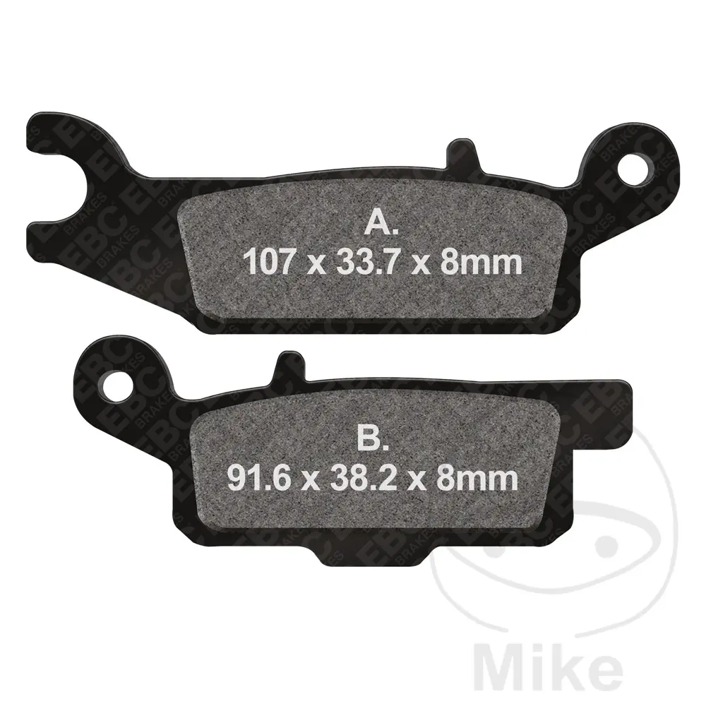EBC brzdové destičky Standard EBC YAMAHA YFM 250 R  YFM25R 08-14, YFM 250 R SE SPECIAL EDITION YFM25RSE 09, YFM 550 FWAD GRIZZLY EPS 09-16, YFM 550