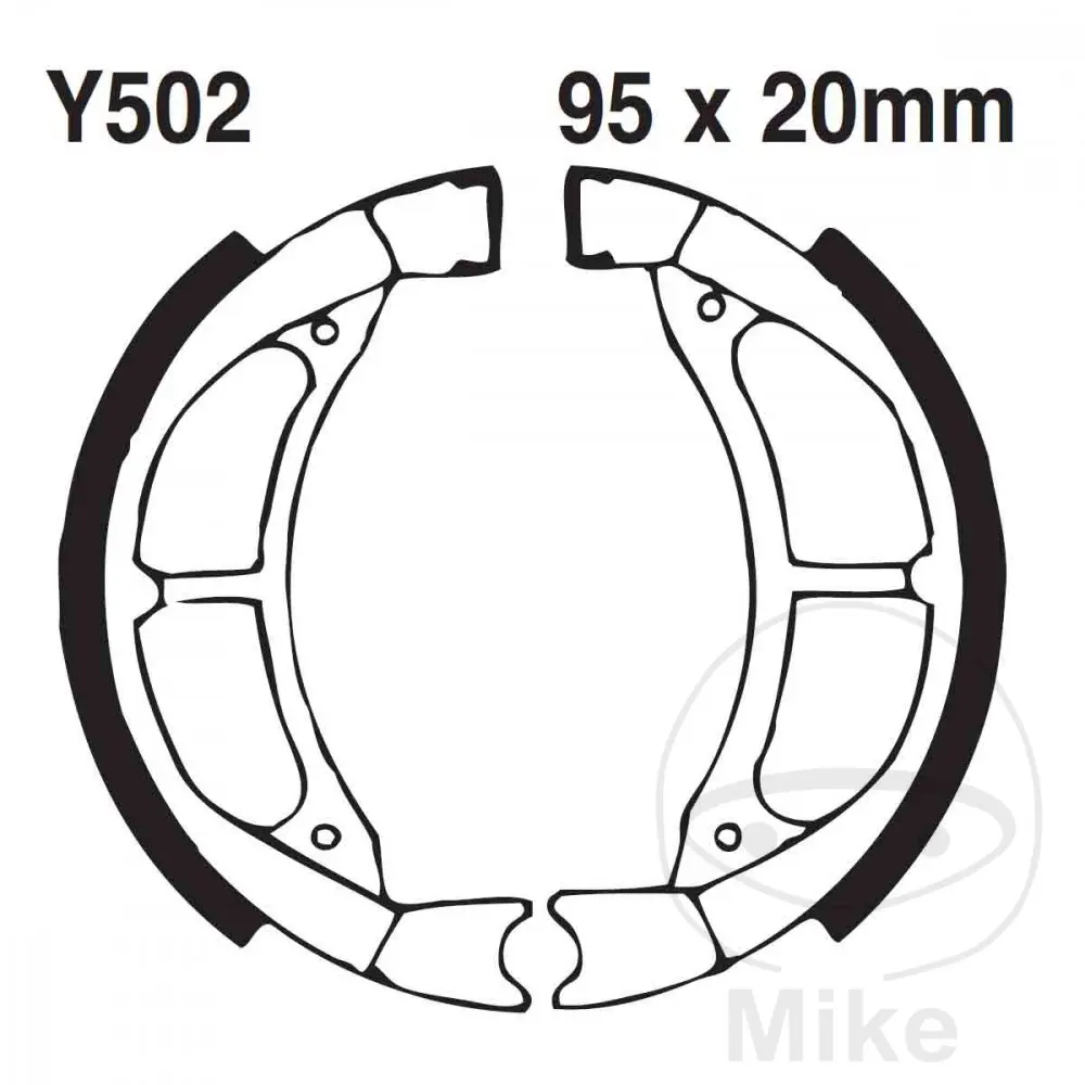 EBC brzdové čelisti s pružinou rýhované EBC rýhované SUZUKI RM 80 X  17 PALCŮ 83-85, RM 80 X 82-89, YAMAHA PW 80 91-12, TT-R 90 E 03-08, TT-R 90