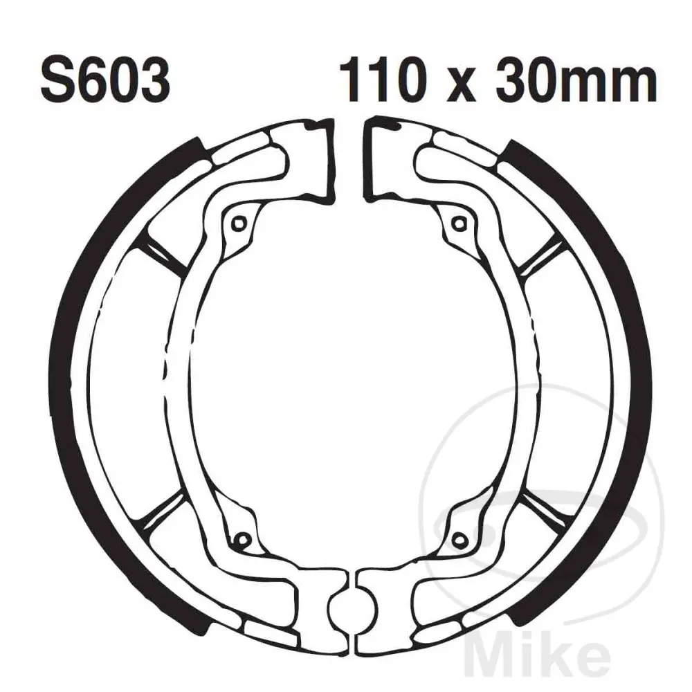 EBC brzdové čelisti s pružinou rýhované EBC rýhované KAWASAKI AE 50 81-83, AE 80 81-83, AR 50 81-83, AR 80 81-83, KD 80 75-87, KD 100 76-79, KE 100