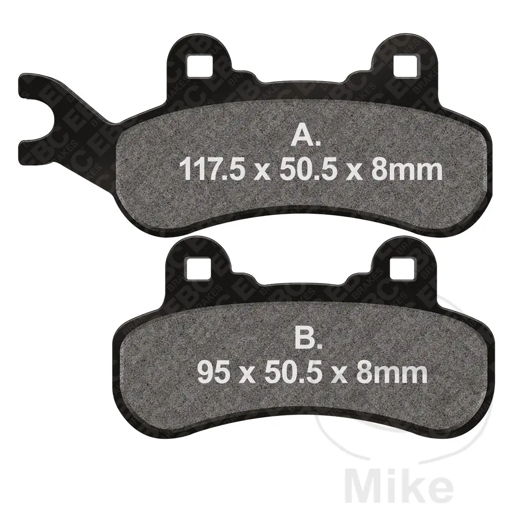 EBC brzdové destičky standard EBC CAN-AM DEFENDER 800  DPS 16-17, DEFENDER 800  INTERNATIONAL 16, DEFENDER 800 XT  INTERNATIONAL 17, DEFENDER 800  T1