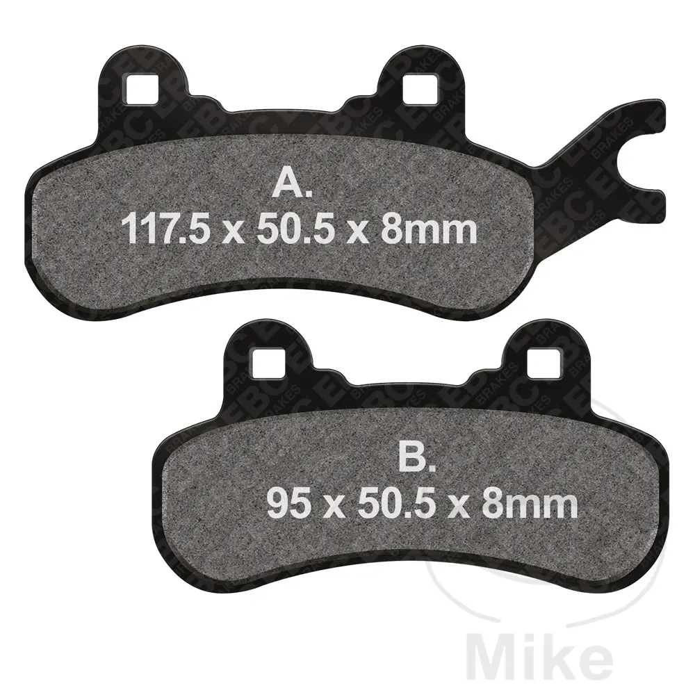 EBC brzdové destičky standard EBC CAN-AM DEFENDER 800  DPS 16-17, DEFENDER 800  INTERNATIONAL 16, DEFENDER 800 XT  INTERNATIONAL 17, DEFENDER 800  T1