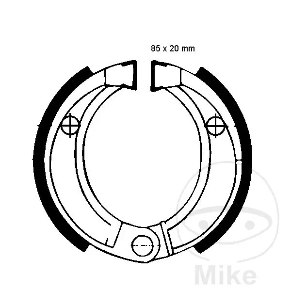 EBC brzdové čelisti bez pružiny EBC ARCTIC CAT/TEXTRON ALTERRA 90 UTILITY 2WD 21-22, CAT/TEXTRON CAT 50 4T UTILITY 2WD 06-08, CAT/TEXTRON CAT 90 4T