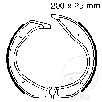 EBC brzdové čelisti bez pružiny EBC nebo 7860620 BMW K 75 84-88, K 75 /2 89-94, K 75 /2  ABS 90, K 75 C 85-90, R 45 S 81-85, R 45 N 81-85, R 65 2SERIE