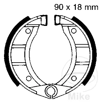 EBC brzdové čelisti bez pružiny EBC GILERA EC1 25 81-96, KREIDLER MF4 25  AUTOMAT 2-RYCHLOSTNÍ STUPEŇ 69-75, MP1 50  AUTOMAT 2-RYCHLOSTNÍ STUPEŇ