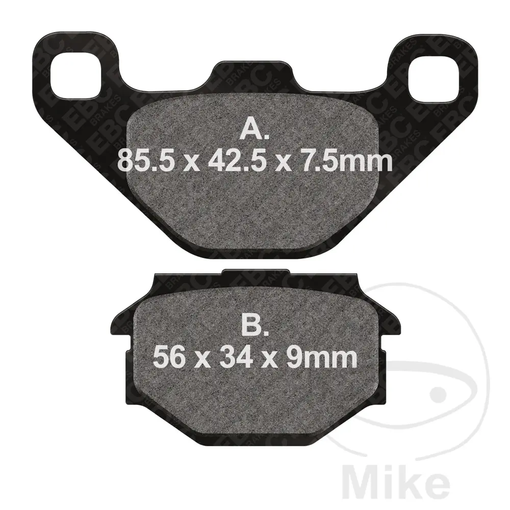 EBC brzdové destičky Standard EBC nebo 7870546 APRILIA ETX 125 98-01, MOTO 650 MOTO 6,5 95-00, PEGASO 650 N 92, PEGASO 650 P 93, PEGASO 650 R 94,