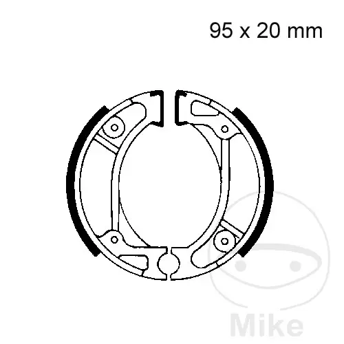 EBC brzdové čelisti s pružinou EBC nebo 7860711 ATU CX 50 CURIO 95-97, ZX 50 95-98, HONDA CR 80 R 82-85, CRF 70 F 05-12, CRF 100 F 04-13, CRF 110 F