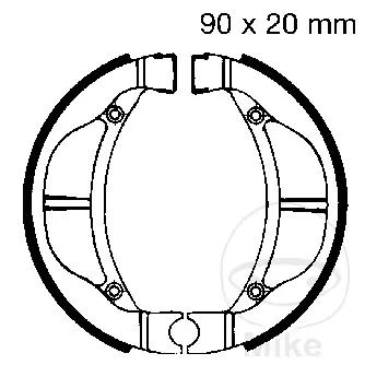 EBC brzdové čelisti s pružinou EBC nebo 7860745 KAWASAKI KLX 110 02-20, KLX 110 R 21-24, KX 60 93-99, KX 80 83-87, SUZUKI DR-Z 110 03-05 ( )