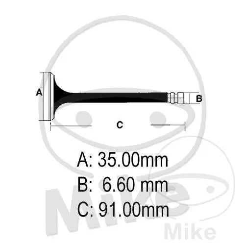 JMP sací ventil HONDA FT 500 82-83, XL 500 S 79-82, XL 500 R PRO LINK 82-85, XR 500 79-80, XR 500 R PRO LINK 81-82