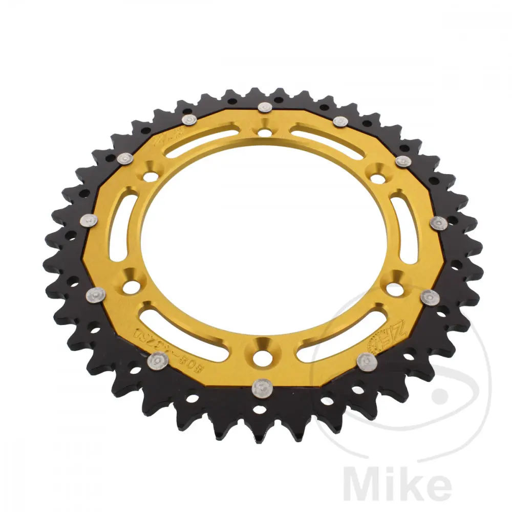 ZF Sprockets rozeta Dual 43Z typ 520 zlatá ZF vnitřní průměr 126 rozteč děr 146 SUZUKI DR 350 90-95, DR 350 SE 96-99, DR-Z 400 00-04, DR-Z 400 E
