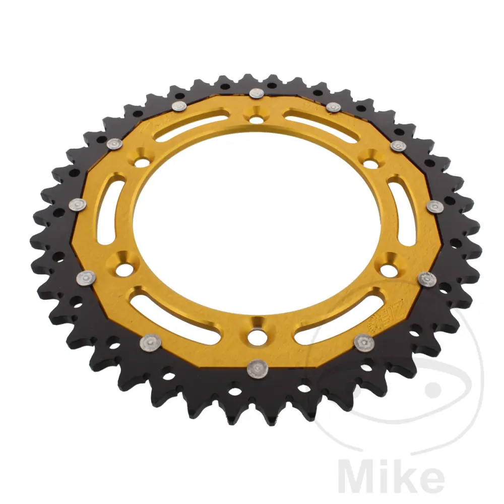 ZF Sprockets rozeta Dual 44Z typ 520 zlatá ZF vnitřní průměr 126 rozteč děr 146 SUZUKI DR 350 90-95, DR 350 SE 96-99, DR-Z 400 00-04, DR-Z 400 E