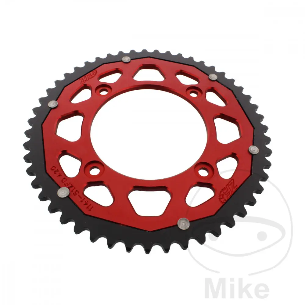 ZF Sprockets rozeta Dual 51Z typ 420 červená ZF vnitřní průměr 100 rozteč děr 120 BETA REV 50 LC 05-08, REV 80 07, RR 50 ENDURO 05-19, RR 50 ENDURO