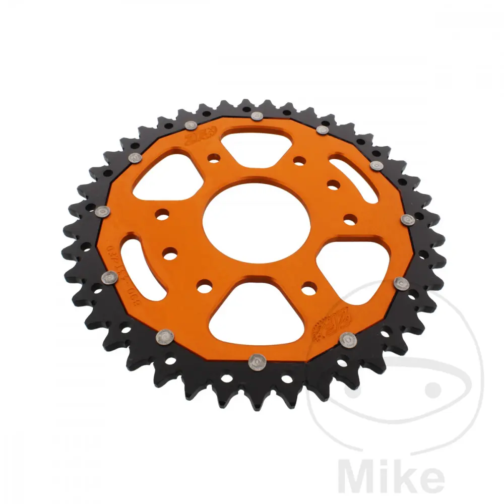 ZF Sprockets rozeta Dual 43Z typ 520 oranžová ZF vnitřní průměr 063 rozteč děr 110 HUSQVARNA SM 400 R 05, SVARTPILEN 125  ABS 21-24, SVARTPILEN 401