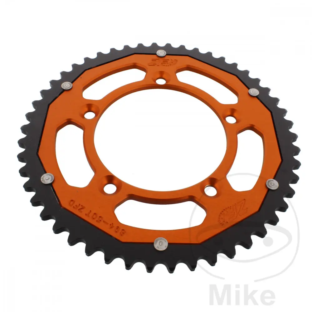 ZF Sprockets rozeta Dual 50Z typ 420 oranžová ZF vnitřní průměr 098 rozteč děr 115 GAS GAS MC 65 21-24, HUSQVARNA TC 65 17-25, KTM SX 60 98-00, SX 65