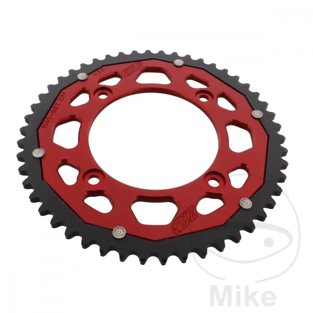 ZF Sprockets rozeta Dual 50Z typ 420 červená ZF vnitřní průměr 100 rozteč děr 120 BETA REV 50 LC 05-08, REV 80 07, RR 50 ENDURO 05-19, RR 50 ENDURO