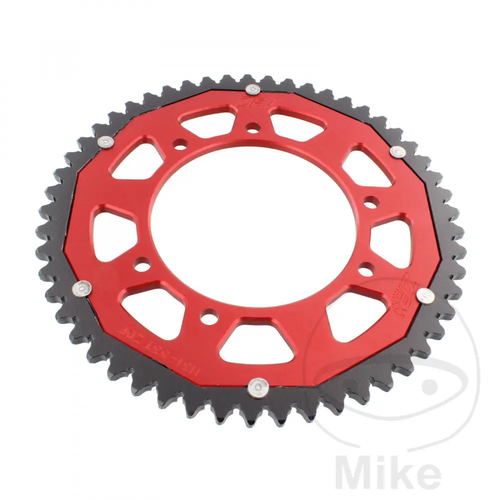 ZF Sprockets rozeta Dual 53Z typ 420 červená ZF vnitřní průměr 105 rozteč děr 125 APRILIA RX 50 06-10, SX 50 SM 06-11, DERBI SENDA 50 SM DRD 03-04,