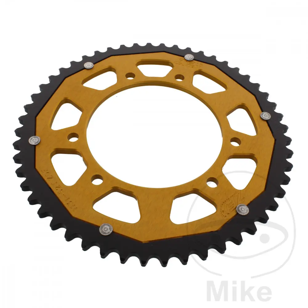 ZF Sprockets rozeta Dual 52Z typ 420 zlatá ZF vnitřní průměr 105 rozteč děr 125 APRILIA RX 50 06-10, SX 50 SM 06-11, DERBI SENDA 50 SM DRD 03-04,