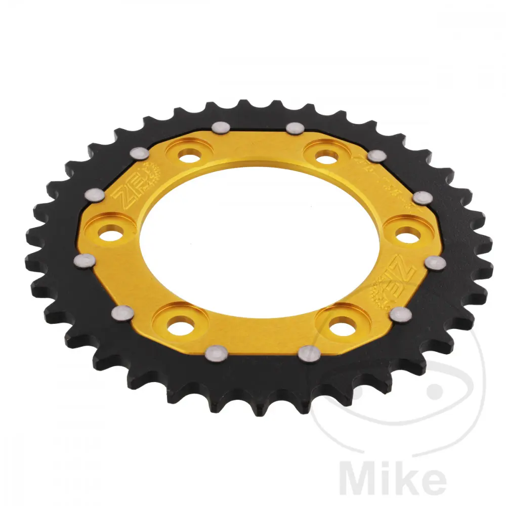 ZF Sprockets rozeta Dual 37Z typ 520 zlatá ZF vnitřní průměr 100 rozteč děr 124 DUCATI 851 851 S 88-90, 851 851 STRADA 91-92, 888 888 STRADA 93-96,