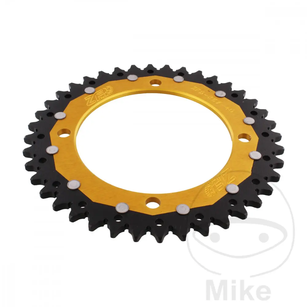 ZF Sprockets rozeta Dual 40Z typ 520 zlatá ZF vnitřní průměr 125 rozteč děr 145 KEEWAY BLACKSTER 250 I,E 14-18, CRUISER 250 I,E 09-16, MZ/MUZ BAGHIRA