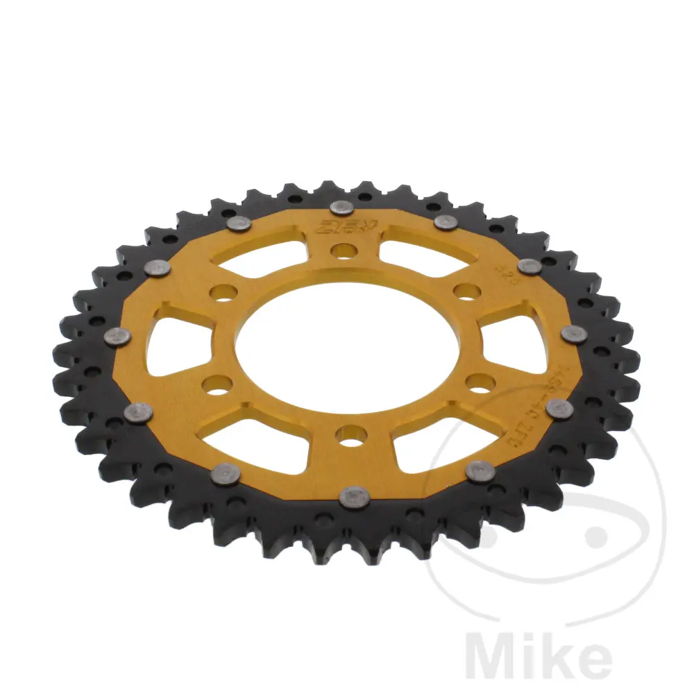 ZF Sprockets rozeta Dual 40Z typ 525 zlatá ZF vnitřní průměr 080 rozteč děr 104 KAWASAKI KLZ 1000 VERSYS ABS 12-24, KLZ 1000 SE VERSYS ABS 19-24, KLZ
