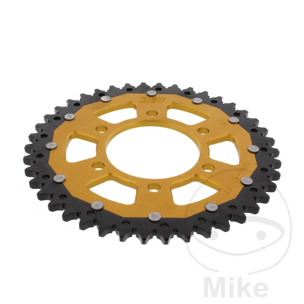 ZF Sprockets rozeta Dual 42Z typ 525 zlatá ZF vnitřní průměr 080 rozteč děr 104 KAWASAKI KLZ 1000 VERSYS ABS 12-24, KLZ 1000 SE VERSYS ABS 19-24, KLZ