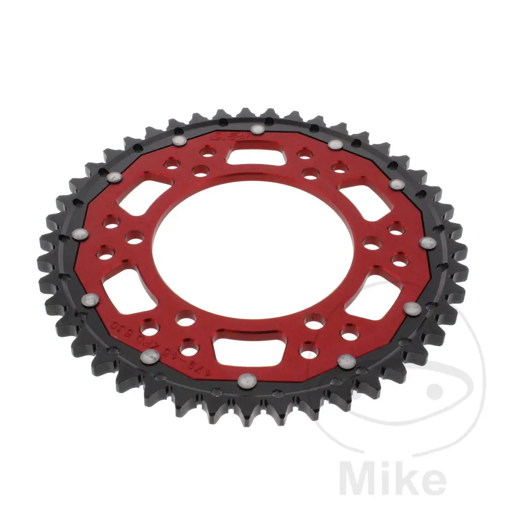 ZF Sprockets rozeta DUA 45Z pro řetěz 530 červená ZF vnitřní průměr 110 rozteč děr 130 KAWASAKI GPX 600 R 88-99, GPZ 600 R NINJA 85-90, MZ/MUZ 1000