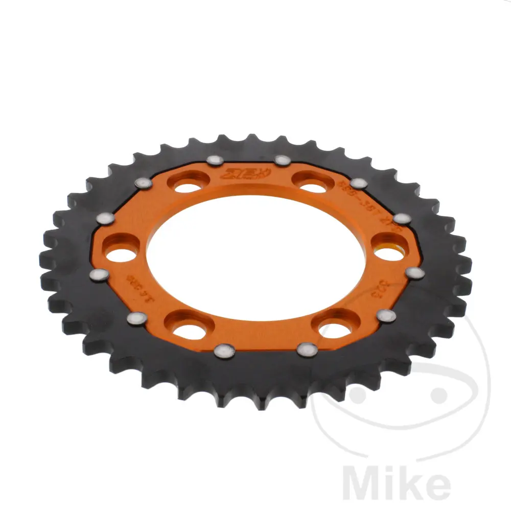 ZF Sprockets rozeta Dual 38Z typ 525 oranžová ZF vnitřní průměr 101 rozteč děr 124 KTM RC8 1190 08-11, RC8 1190 R 09-15, RC8 1190 R RED BULL 10, RC8