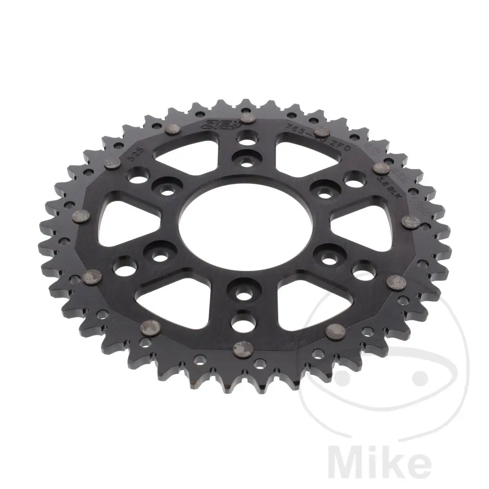 ZF Sprockets rozeta DUA 43Z pro řetěz 525 černá ZF vnitřní průměr 073 rozteč děr 103 DUCATI DESERT X 950  ABS 22-25, DESERT X 950 DISCOVERY ABS 25,