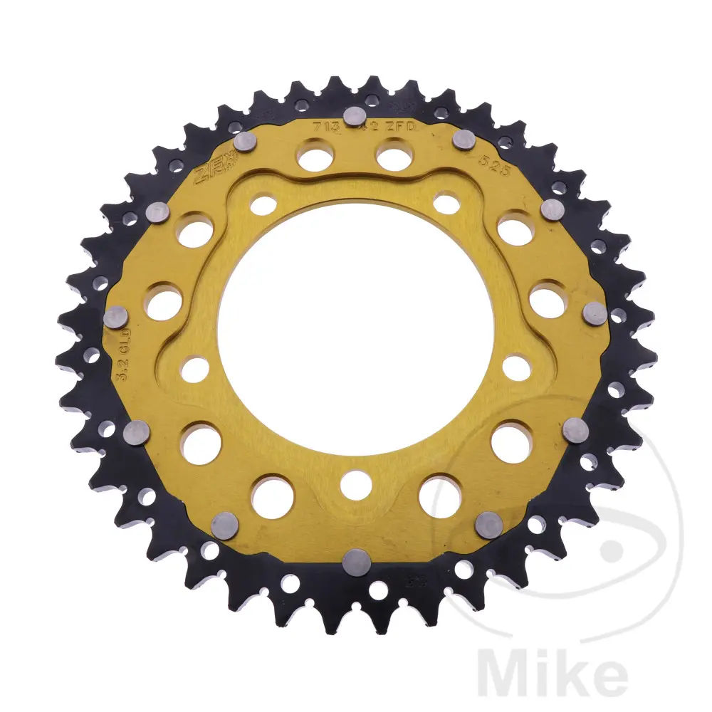 ZF Sprockets rozeta DUA 42Z pro řetěz 525 GO ZF vnitřní průměr 100 rozteč děr 120 APRILIA RSV4 1000 RR  ABS 15-20, RSV4 1000 R  ABS APRC 13-15, RSV4