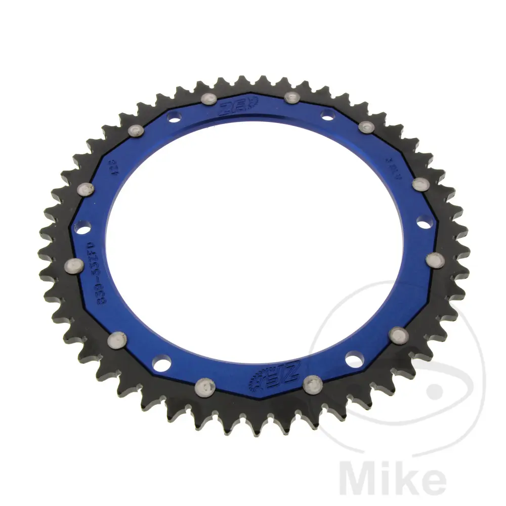 ZF Sprockets rozeta DUA 53Z pro řetěz 428 modrá ZF vnitřní průměr 152 rozteč děr 175 YAMAHA DT 125 RE 04-06, DT 125 RE MX EVERTS 05-06, DT 125 X