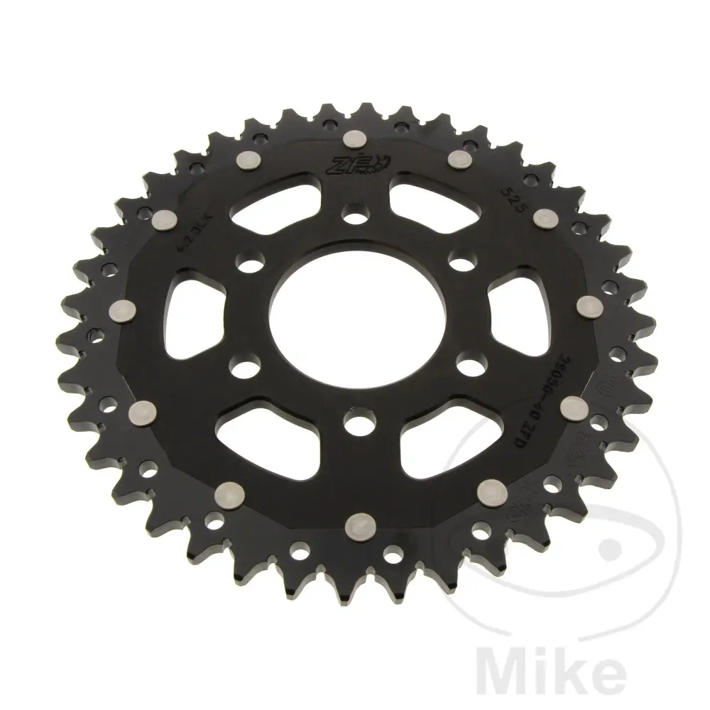 ZF Sprockets rozeta DUA 40Z pro řetěz 525 černá ZF vnitřní průměr 61.5 rozteč děr 088 ROYAL ENFIELD HIMALAYAN 411  ABS 17-24, ENFIELD HIMALAYAN 411
