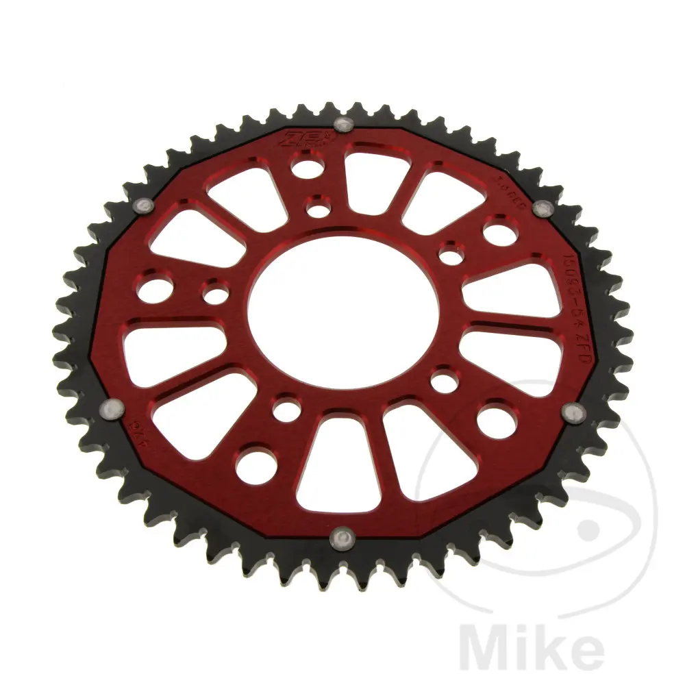 ZF Sprockets rozeta Dual 54Z typ 428 červená ZF vnitřní průměr 074 rozteč děr 100 SWM SM 125 R  CBS 17-22, SM 125 R FACTORY CBS 17-19, SMT 125 R  CBS