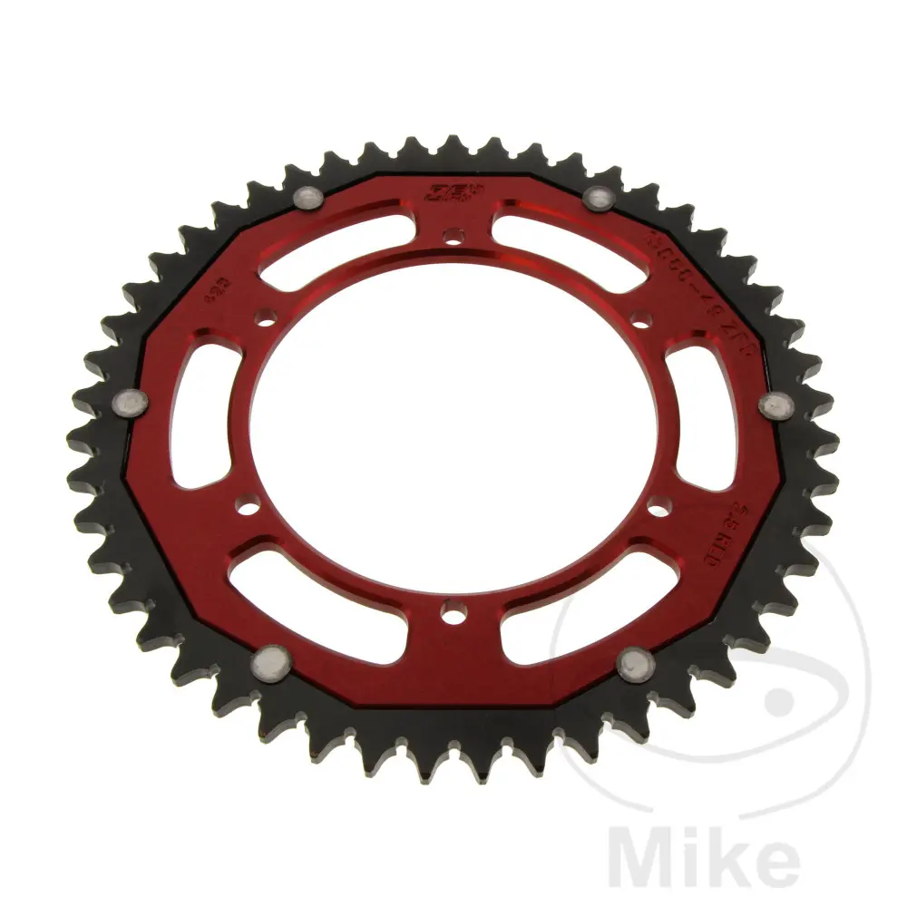 ZF Sprockets rozeta DUA 49Z pro řetěz 428 červená ZF vnitřní průměr 108 rozteč děr 120 DERBI GPR 125 4T RACING 09-16, MULHACEN 125  SPEICHENRAD 07-10,