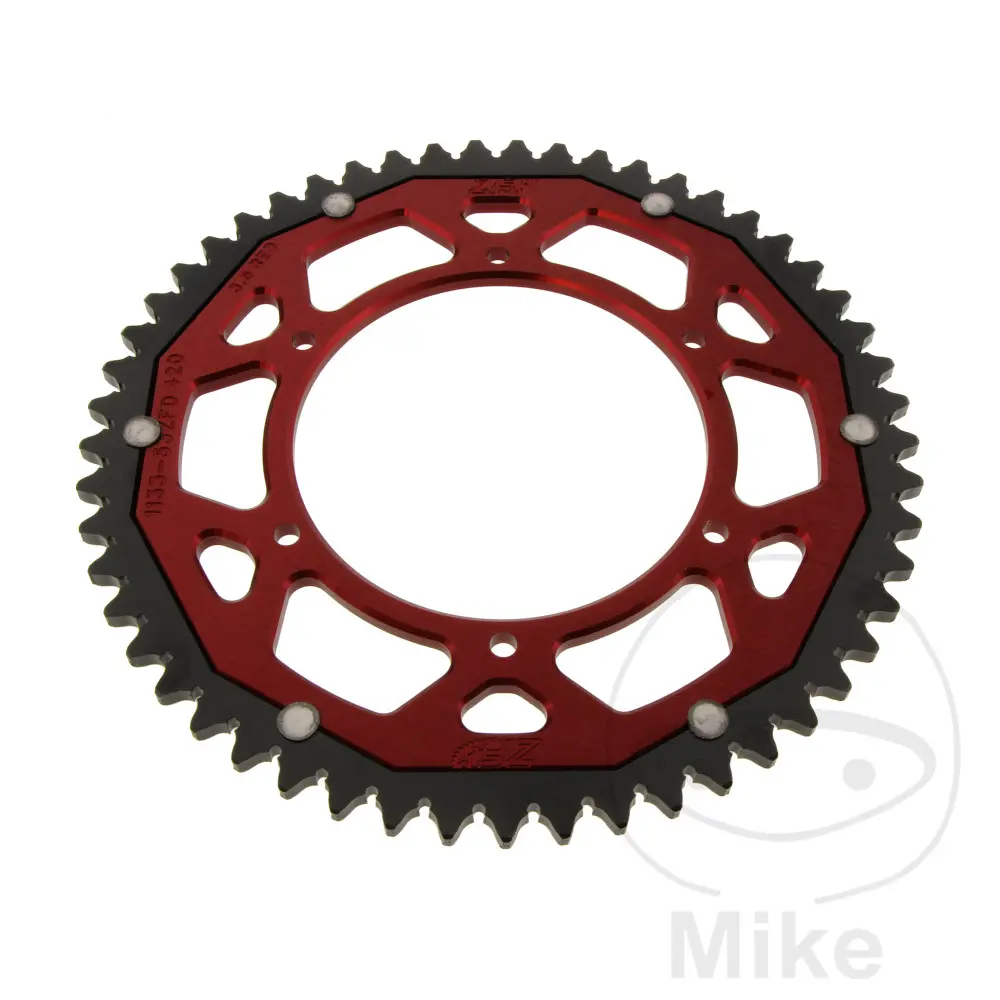 ZF Sprockets rozeta DUA 53Z pro řetěz 420 červená ZF vnitřní průměr 108 rozteč děr 123 APRILIA RS 50 /REPLICA 06-10, RS4 50  EURO4 18-19, RS4 50