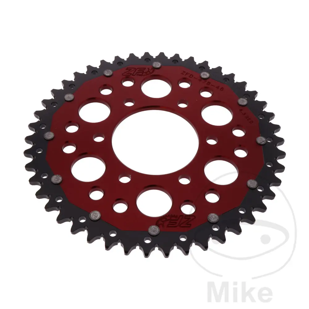 ZF Sprockets rozeta Dual 46Z typ 520 červená ZF Vnitřní průměr 080 rozteč děr 104 CFMOTO CL-X 700 HERITAGE ABS 22-25, CL-X 700 SPORT ABS 22-25, CL-X